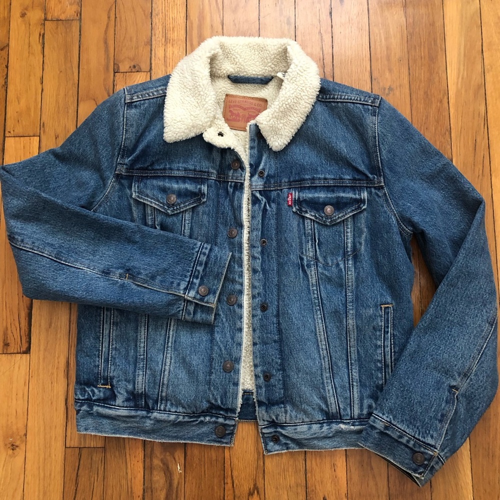 Levi’s Sherpa Denim Jacket/Color-Blue/Size-S